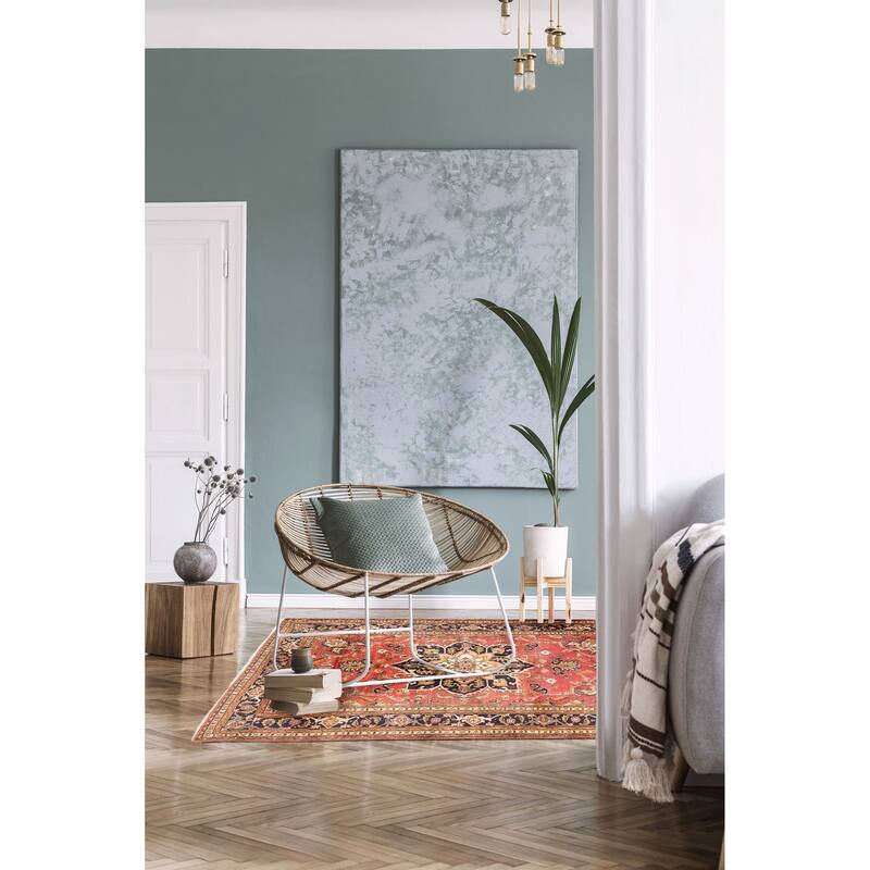 ECARPETGALLERY Hand-knotted Sarabi Red Wool Rug - 6'7 x 9'6