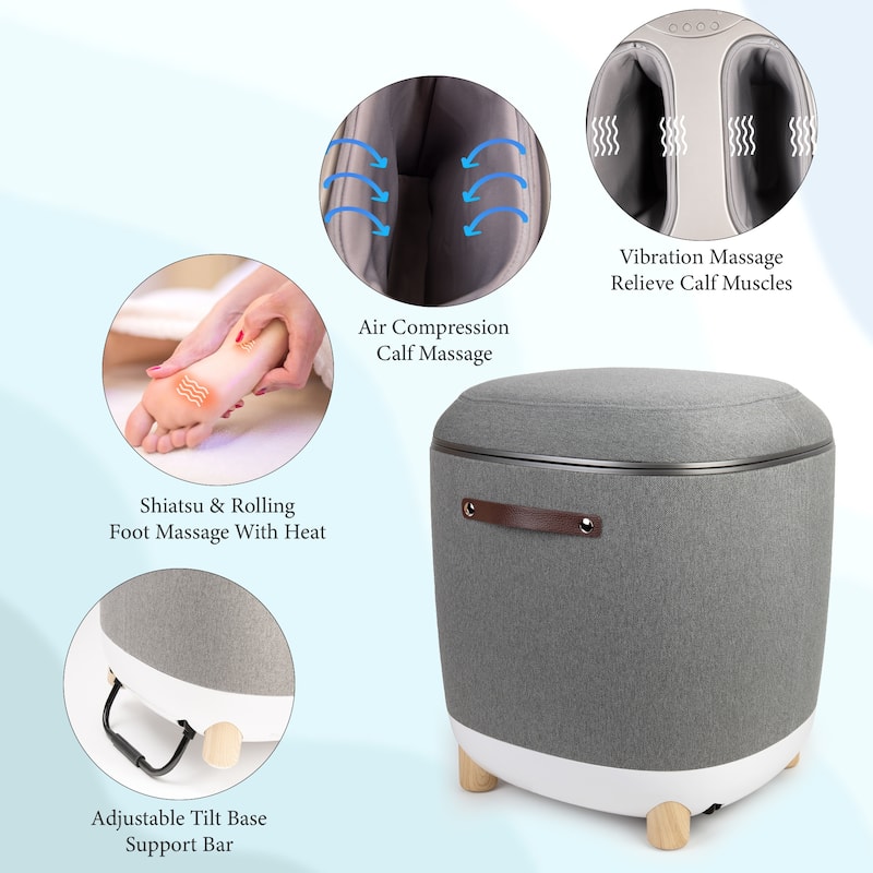 Carepeutic Comfy Home Ottoman Foot and Leg Massage Machine