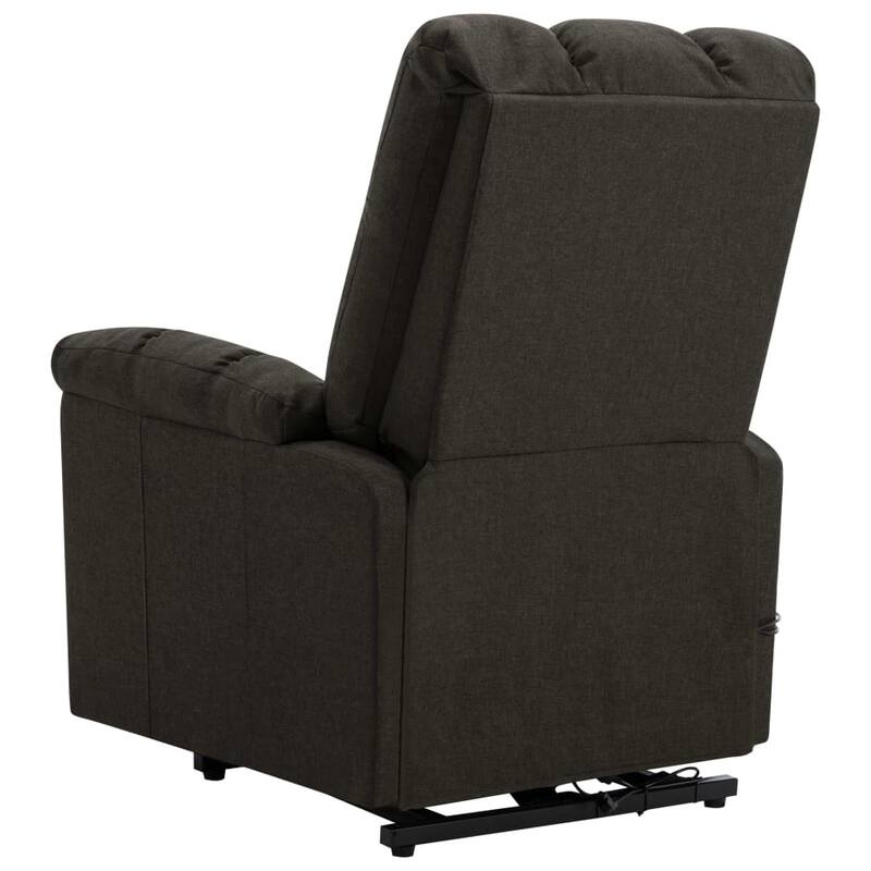 vidaXL Power Lift Massage Recliner Dark Brown Fabric - 29.9" x 36.2" x 40.2"