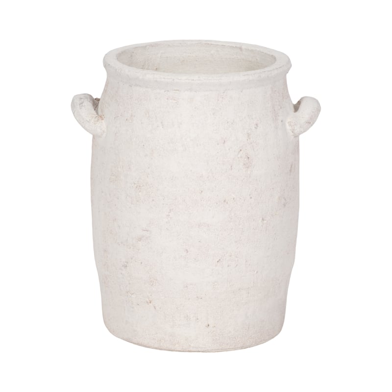Ceramic Table Vase Rustic Handles Textured Artisan Decorative Accent