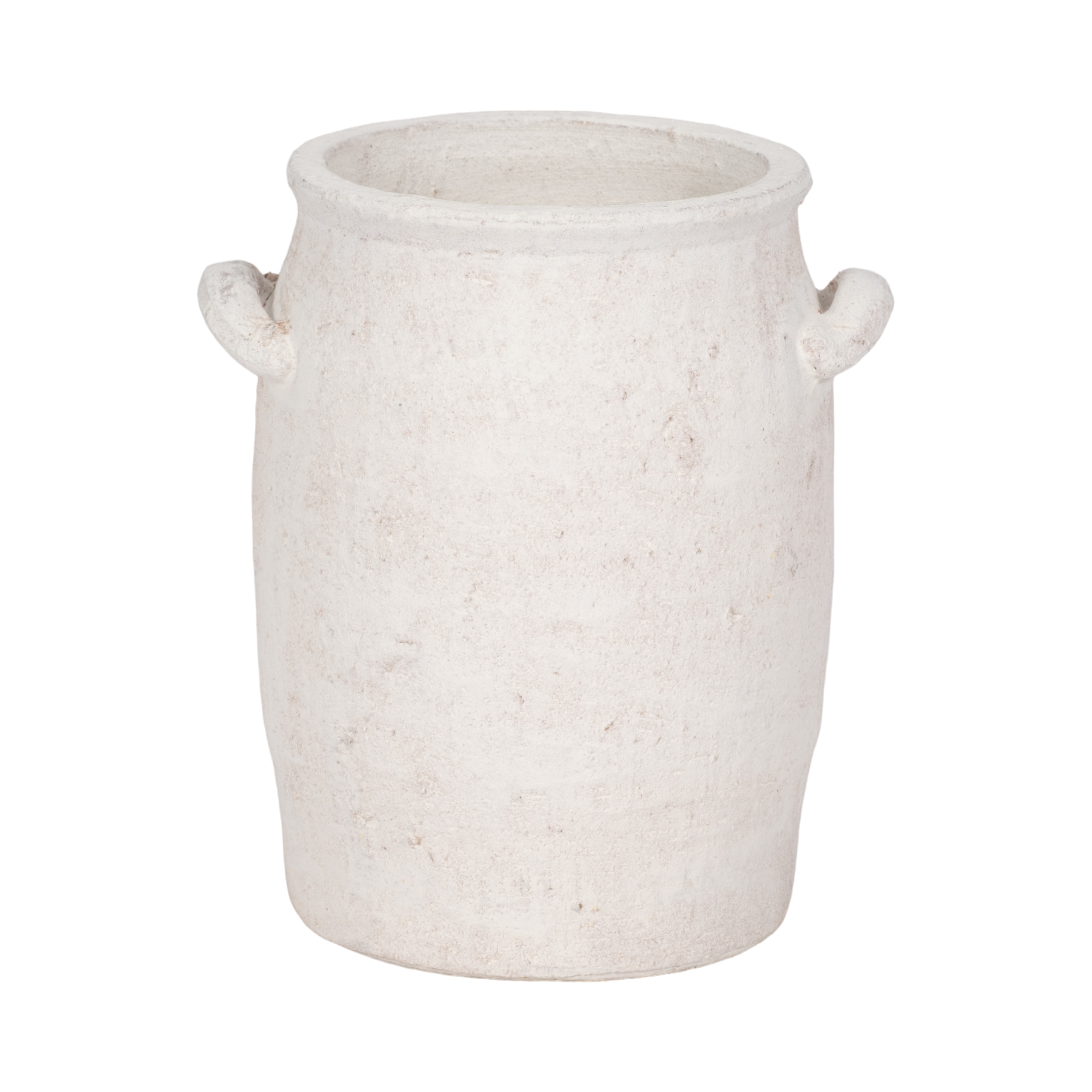Ceramic Table Vase Rustic Handles Textured Artisan Decorative Accent