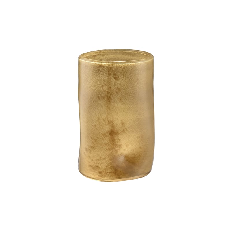 Atlas Alina Cylindrical Textured Colored Vase - Large - Yellow