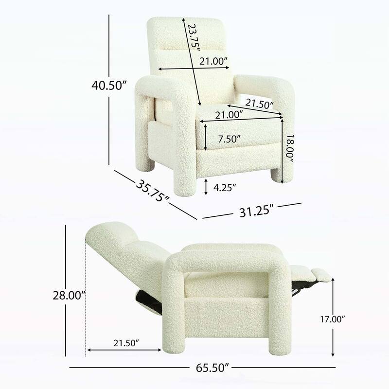 Recliner Armchair with Adjustable Backrest,for Ultimate Comfort and Relaxation
