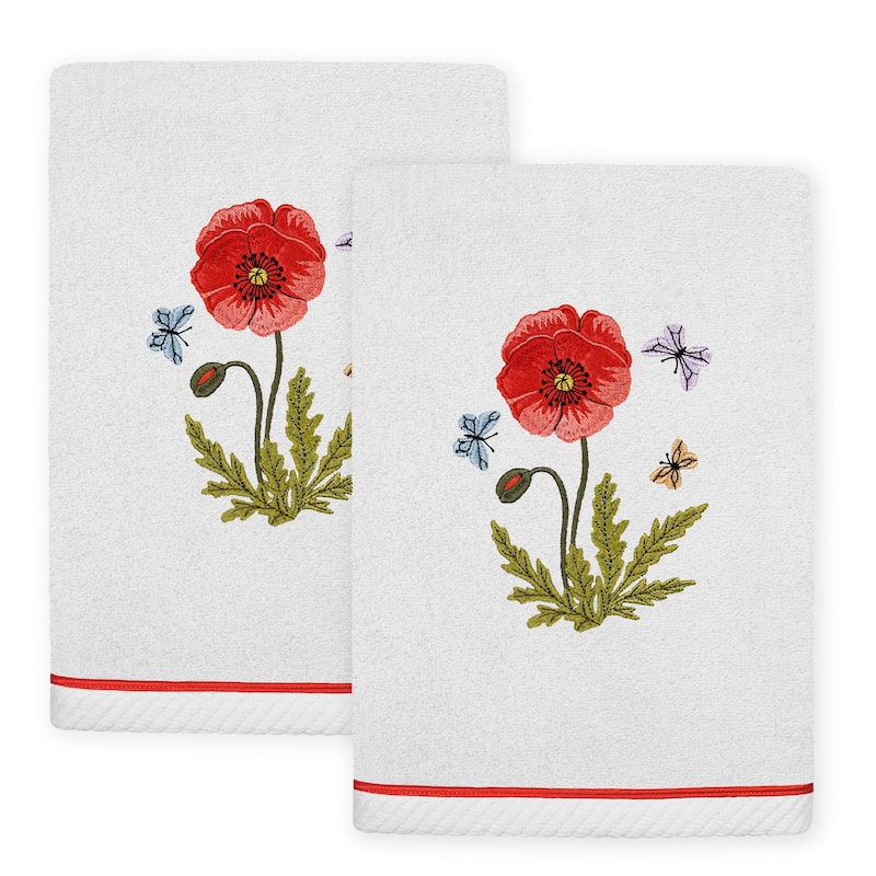 Authentic Hotel and Spa Turkish Cotton Polly 2 PC Hand Towel Set - Silver