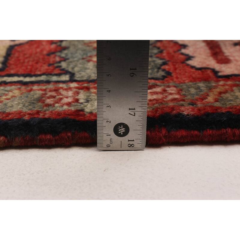 ECARPETGALLERY Hand-knotted Andelz Navy, Red Wool Rug - 4'6 x 7'4