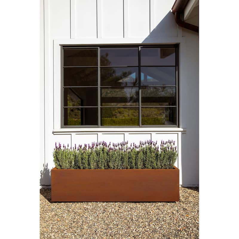 Corten Steel Series Long Box Planter