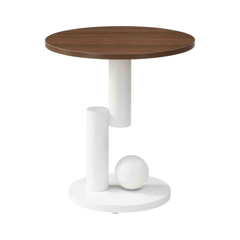 Luxury Nesting Coffee Table Set of 2, Tables with Storage for Living Room, Oval and Round Table Set