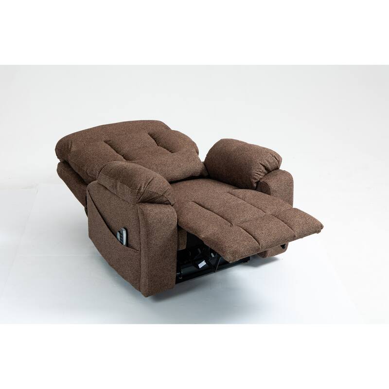 Power Lift Recliner Chair with Heat & Massage, Ergonomic Single Sofa Chair, Electric Recliner Chair with 2 Cup Holders