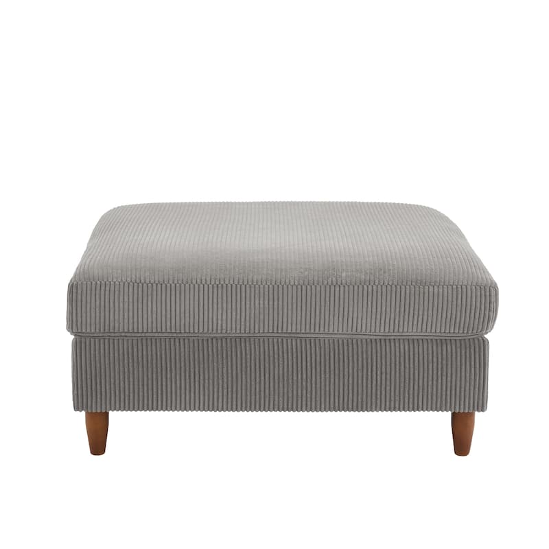 40" W Oversized Corduroy Upholstered Ottoman