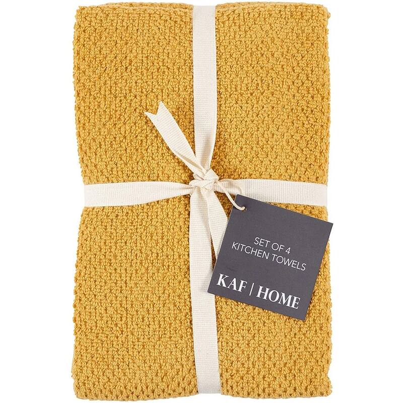KAF Home Set of 4 Deluxe Popcorn Terry Kitchen Towels