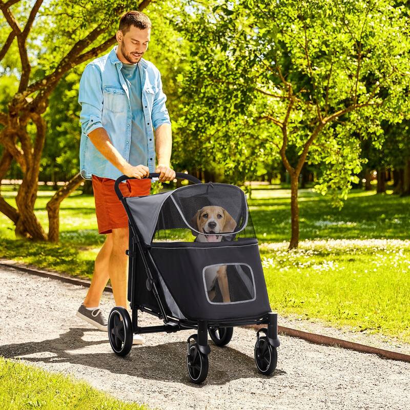 One-Click Foldable Doggy Stroller