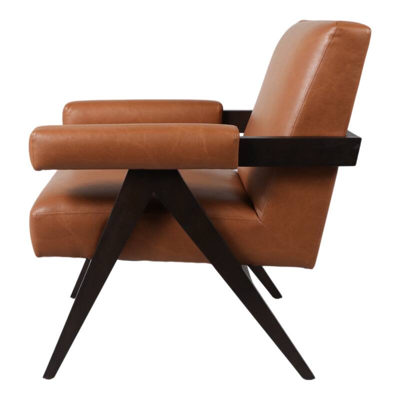 Non-Woven Fabric Wood Frame Modern Chair with Upholstered Padded Arms