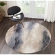 preview thumbnail 36 of 35, Nourison Maxell Ombre Abstract Area Rug 5'3" Round - Grey/Ivory - Runner/Round