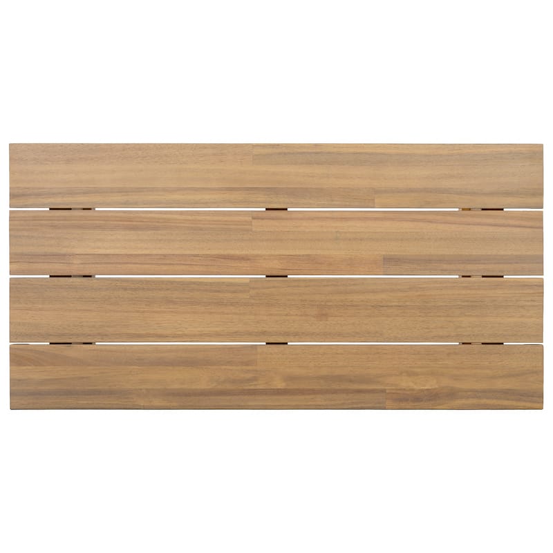 SAFAVIEH Outdoor Patio Furniture Kento Solid Wood Slatted Coffee Table - 47"W x 24"D x 15"H