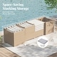 preview thumbnail 10 of 37, MAISON ARTS Outdoor Sofa Set，All-Weather Solid Wood Wicker Sectional Furniture Set