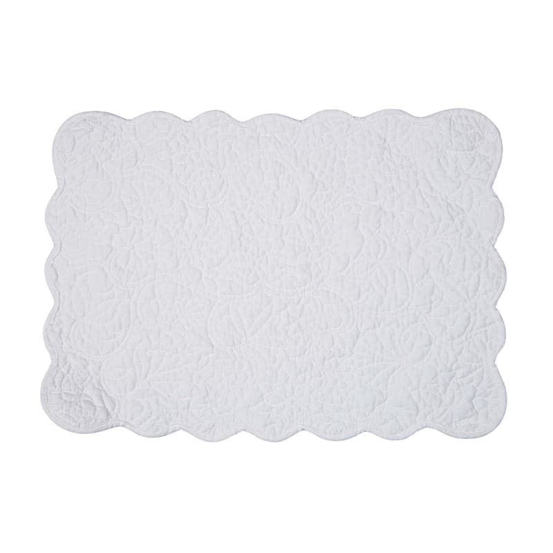 Christiana White Quilted Placemat Set 6