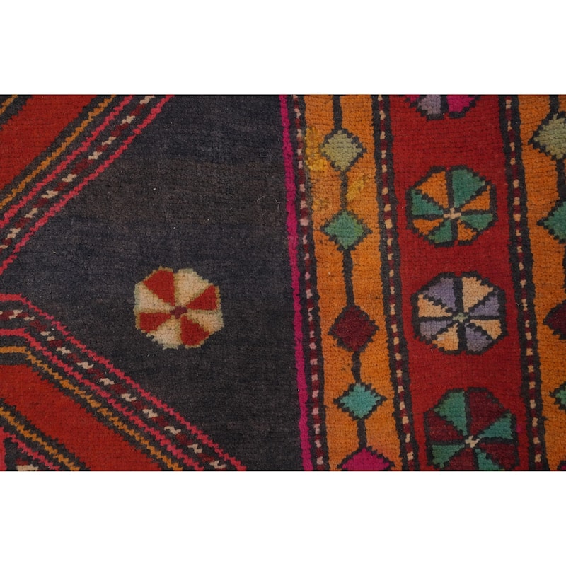 Hand Knotted Oriental 100% Wool Carpet Traditional Tribal Red Meshkin Area Rug - 10' 0'' X 4' 9''