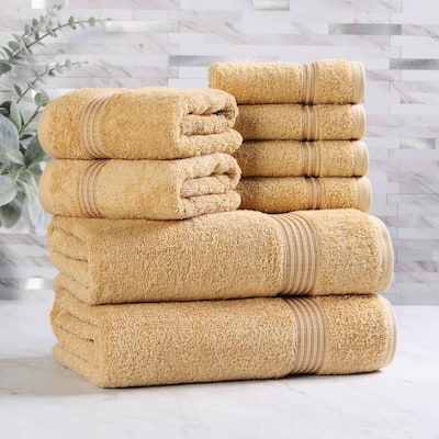 Superior Heritage Egyptian Cotton Absorbent 8-Piece Towel Set