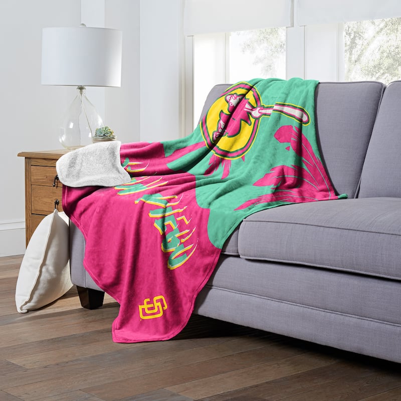 MLB City Connect San Diego Padres Silk Touch Sherpa Throw Blanket