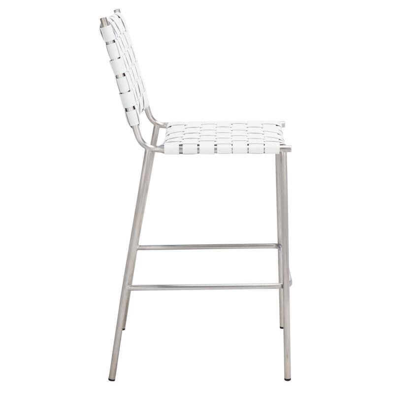 SAFAVIEH Malissie Woven Counter Stool - 18.5" W x 21" L x 40" H - 19Wx21Dx40H