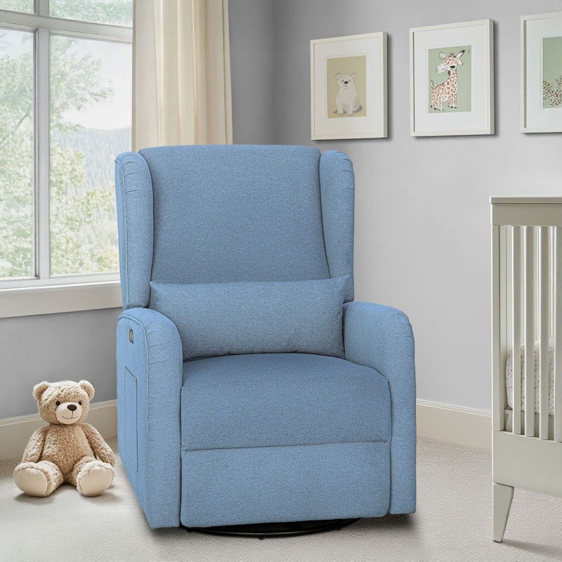 Madison Park Candace Power Recliner 3-in-1 with Swivel, Glider, USB Ports