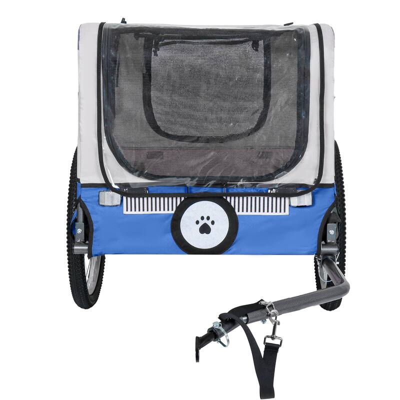 Large Folding Bike Trailer for Dogs, Heavy-Duty Steel Frame, Spacious Design, All-Terrain Cycling, Jogging & Camping Adventure
