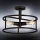 preview thumbnail 3 of 5, Luxury Scandinavian Ceiling Light, 10.5"H x 15"W, with Modern Style, Estate Bronze, by Urban Ambiance