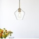preview thumbnail 9 of 11, Elegant Lighting Gene Single Light 8" Wide Mini Pendant with Clear