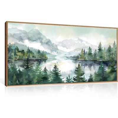 Forest Wall Decor, Nature Green Pines Wall Painting, Forest Wilderness