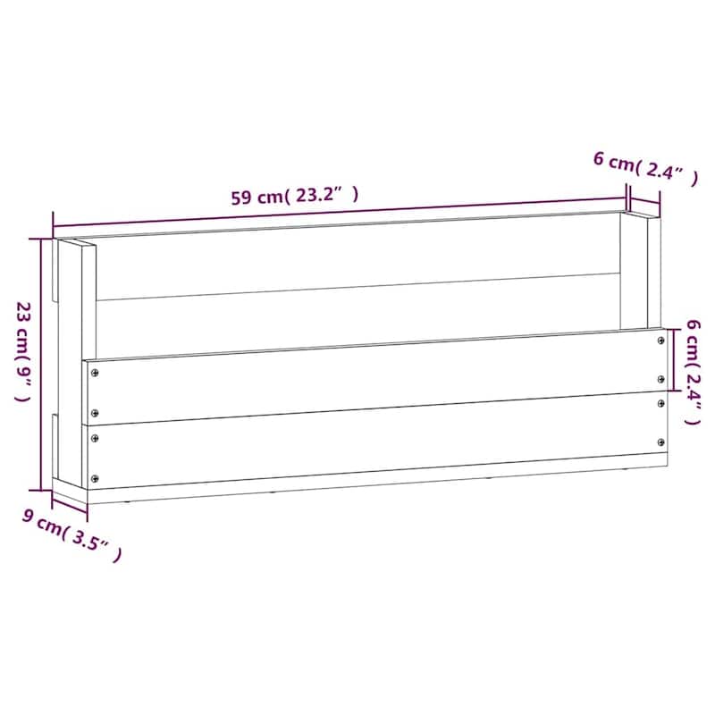 vidaXL Wall-mounted Shoe Rack Set of 2 White Solid Pine Wood - 3.5 x 23.2 x 9.1 in
