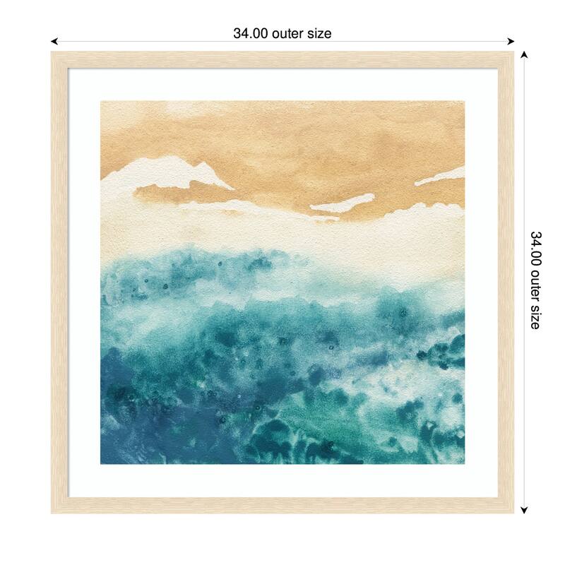 Kate and Laurel Framed Art On Warm Sand by Janet Meinke Lau