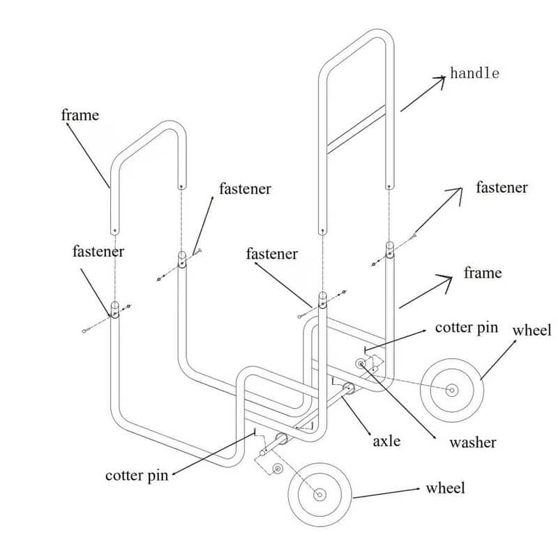 Rolling Firewood Log Cart Wood Rack Storage Mover