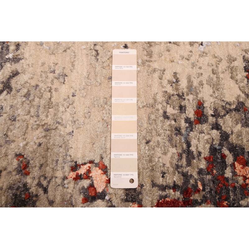 ECARPETGALLERY Hand-knotted Legacy Beige Silk, Wool Rug - 2'6 x 12'8