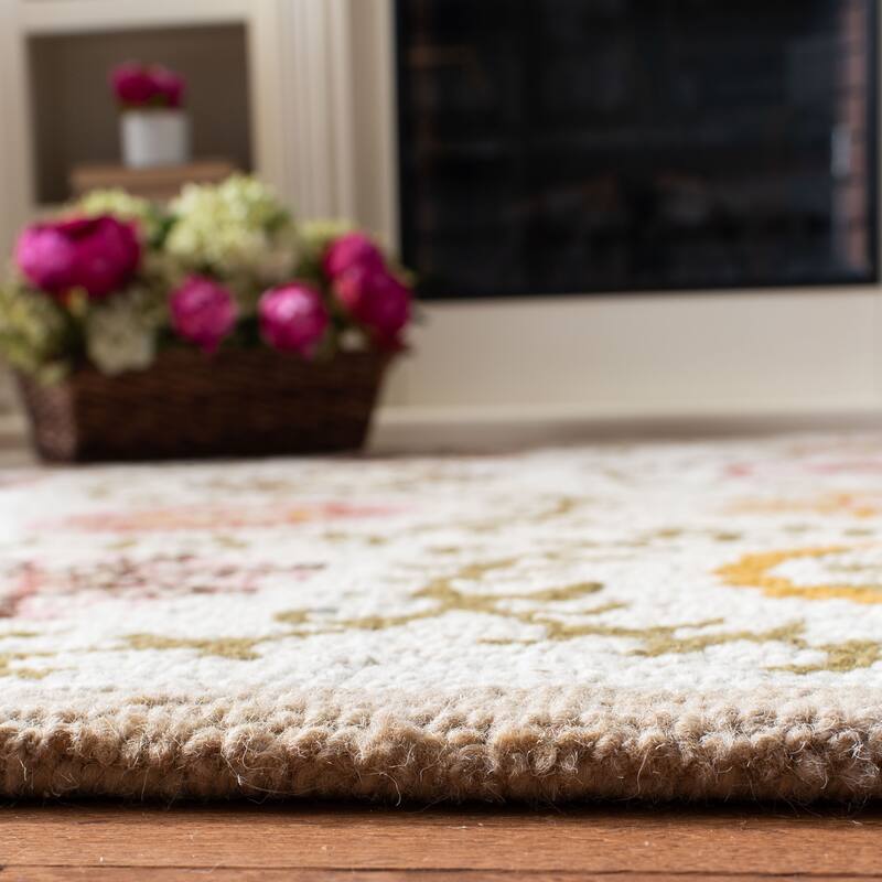 SAFAVIEH Handmade Blossom Euna Modern Floral Wool Rug