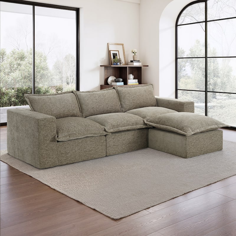 Comfy Cloud Couch Plush Modular Sectional Sofa For Living Room