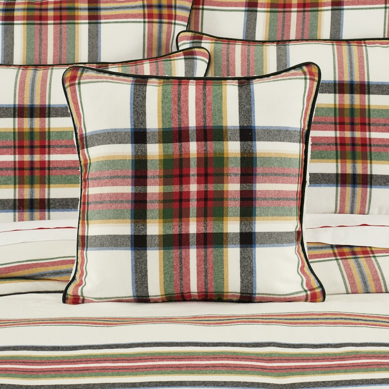 Christopher Plaid 20" Square Decorative Throw Pillow
