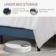 preview thumbnail 63 of 70, Spruce & Spring Eleanor Upholstered Platform Bed Frame with Vertical Stripe Headboard