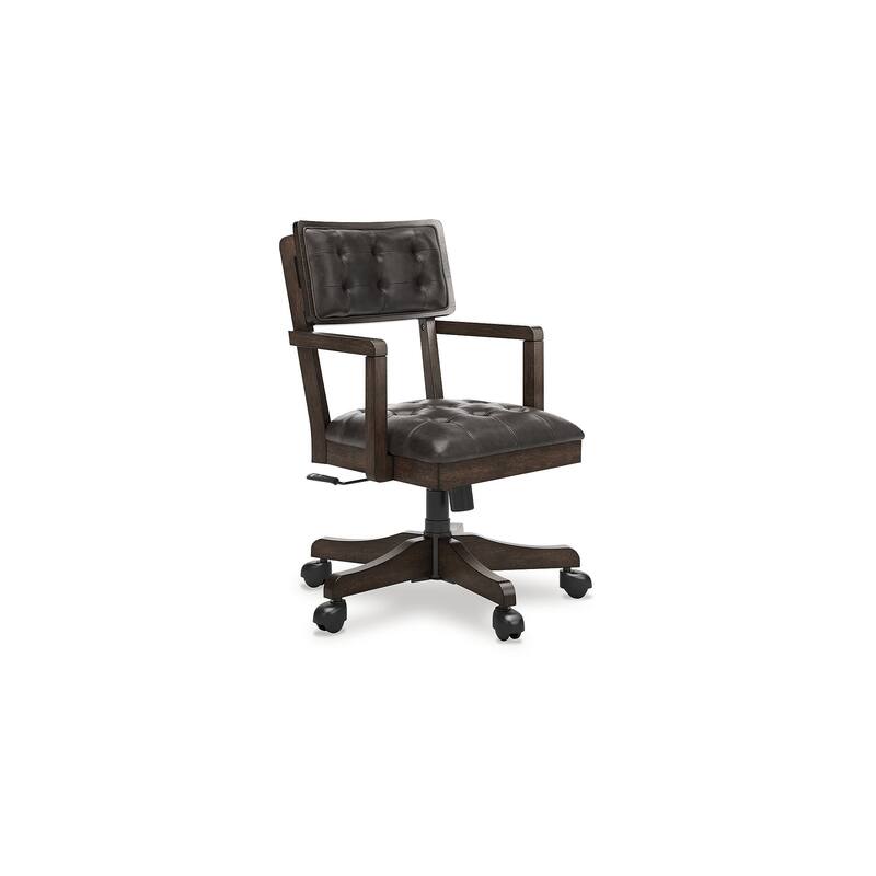Signature Design by Ashley Breckington Brown Home Office Desk Chair - 28.75" W x 28.75" D x 38" H