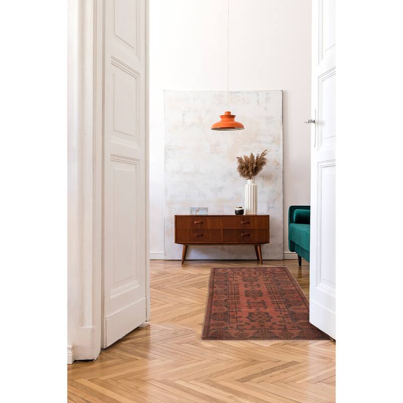 ECARPETGALLERY Hand-knotted Finest Khal Mohammadi Light Red Wool Rug - 2'6 x 6'2