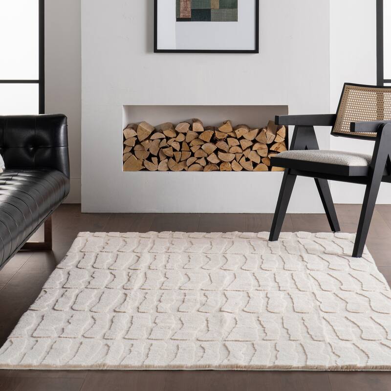 Nuloom Tavina Solid Cloud Washable Area Rug