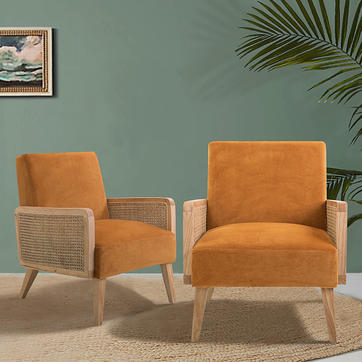 Delphine cane accent hot sale chair
