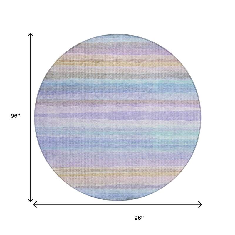 HomeRoots Striped Transitional Rectangle Outdoor Rug