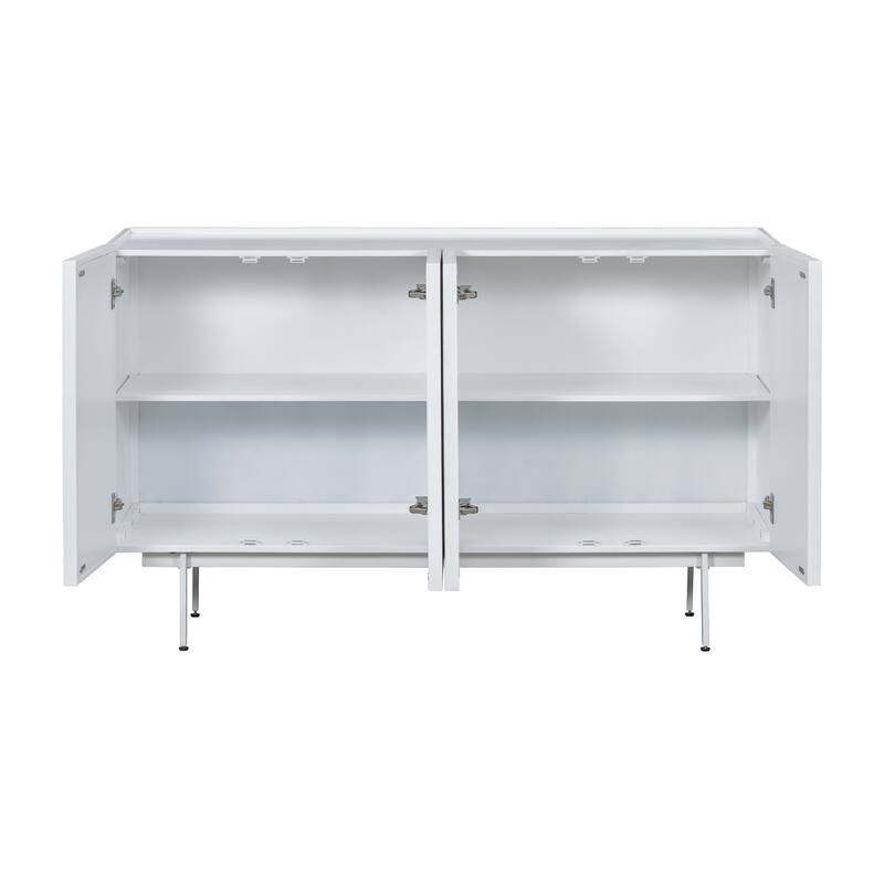MERAX Modern Cabinet with Adjustable Shelves and Ample Storage