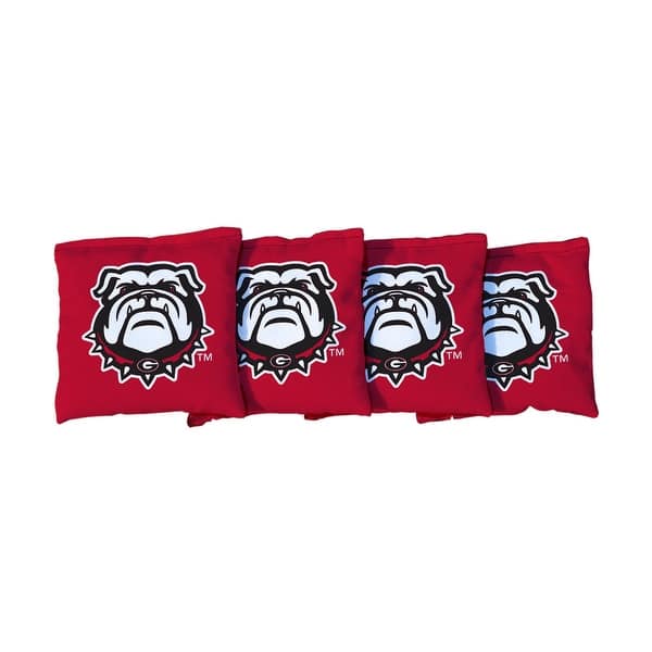 slide 2 of 3, Georgia Bulldogs Red Cornhole Bags All-Weather Resin Filled