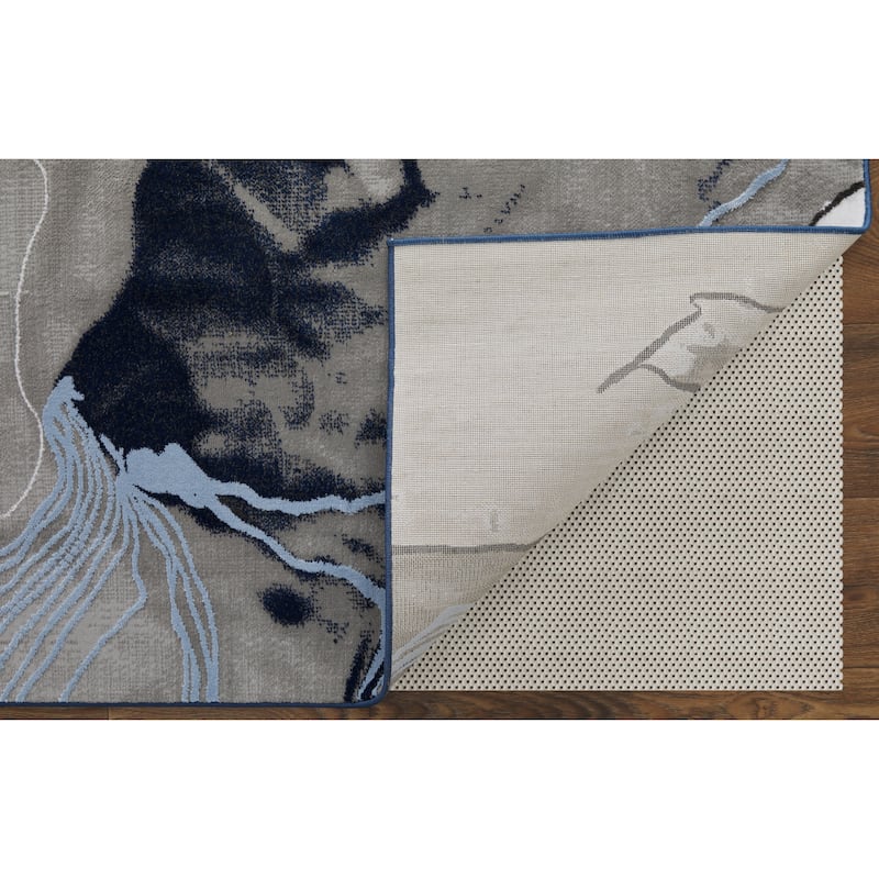 Grand Bazaar Javers Machine Made Abstract Modern Area Rug