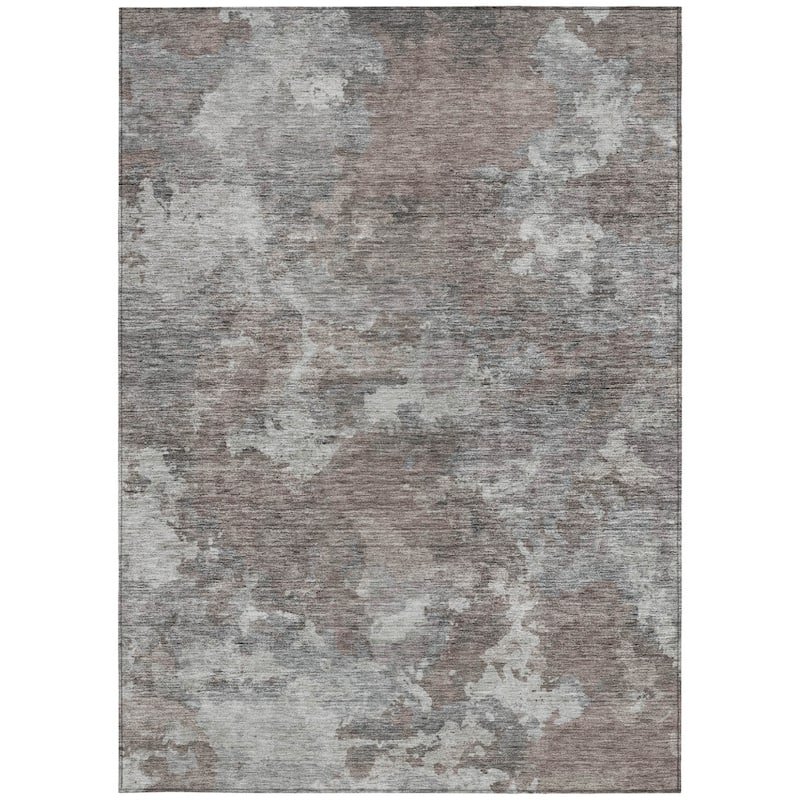 HomeRoots Abstract Transitional Rectangle Outdoor Rug