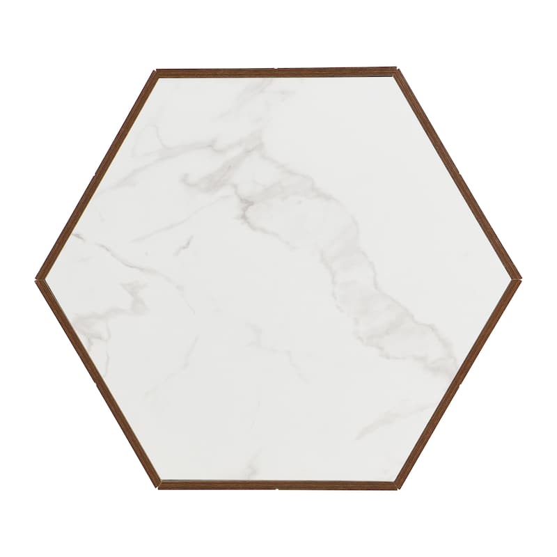 Christopher Knight Home - Quill Hexagonal MDF Coffee Table with Two Drawers and Modular Configuration