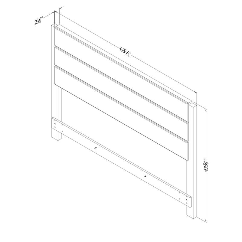 South Shore Munich Industrial Headboard Only