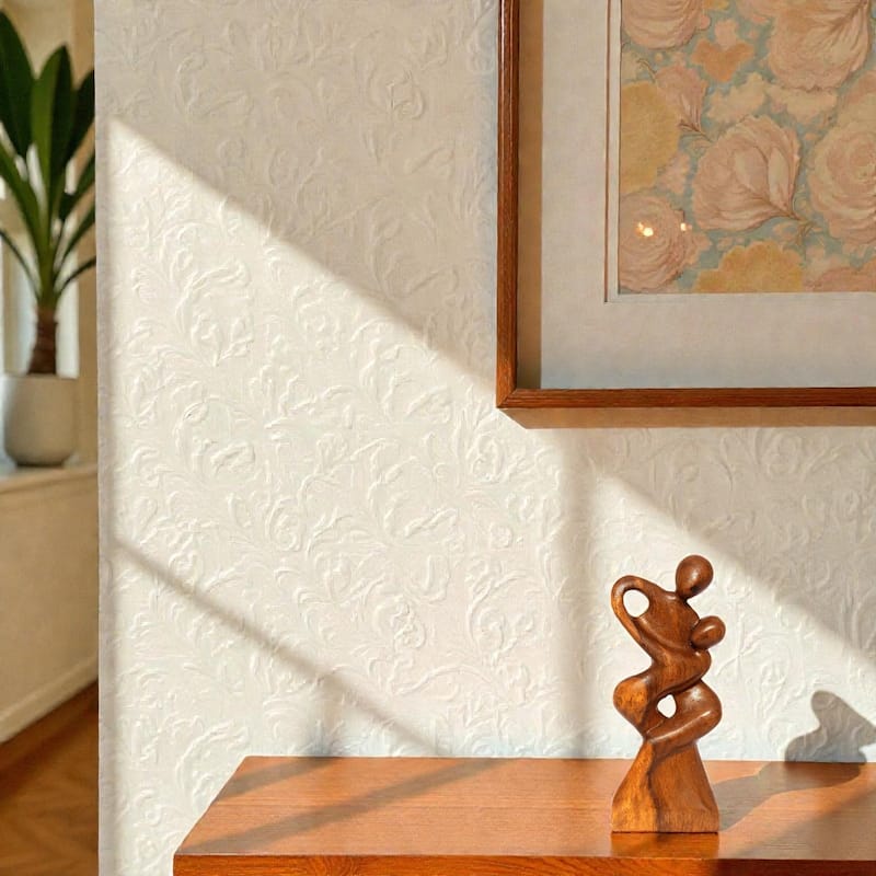 12" Wooden Handmade Abstract Sculpture Statue Handcrafted "Forever Mine" Gift Home Decor Figurine Decoration Hand Carved