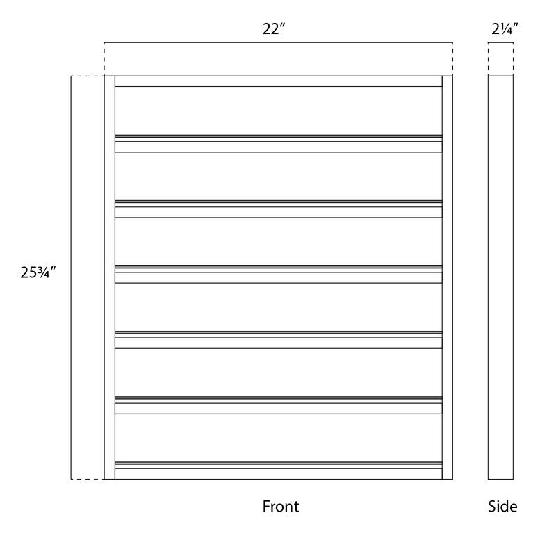 Nail Polish Tattoo Ink Display Rack Wall-mounted Bottle Holder - 6 Tier 90 Bottles, White - 22" x 26"